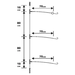 Bas De Ligne Sunset Surfcasting Rs Competition 3X Special Bar / Fluoro