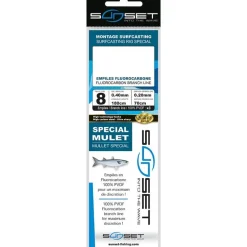 Bas De Ligne Sunset Surfcasting Rs Competition Special Mulet - Fluoro