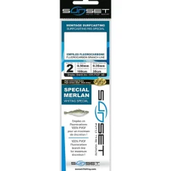 Bas De Ligne Sunset Surfcasting Rs Competition Special Merlan - Fluoro