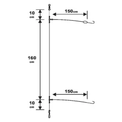 Bas De Ligne Sunset Surfcasting Rs Competition 2X Special Bar / Fluoro