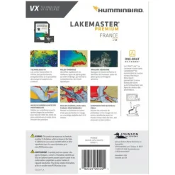 Carte Détaillée Humminbird Lakemaster V2 Premium Des Principaux Lacs Français