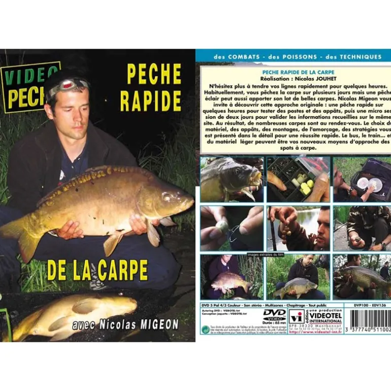 Dvd - Peche Rapide De La Carpe Avec Nicolas Migeon