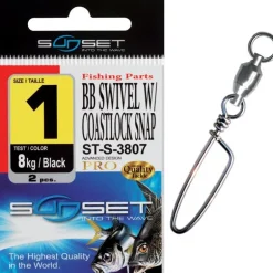Emerillon Agrafe Mer Sunset Bb Swivel W / Coastlock Snap St-S-3807 - Pack