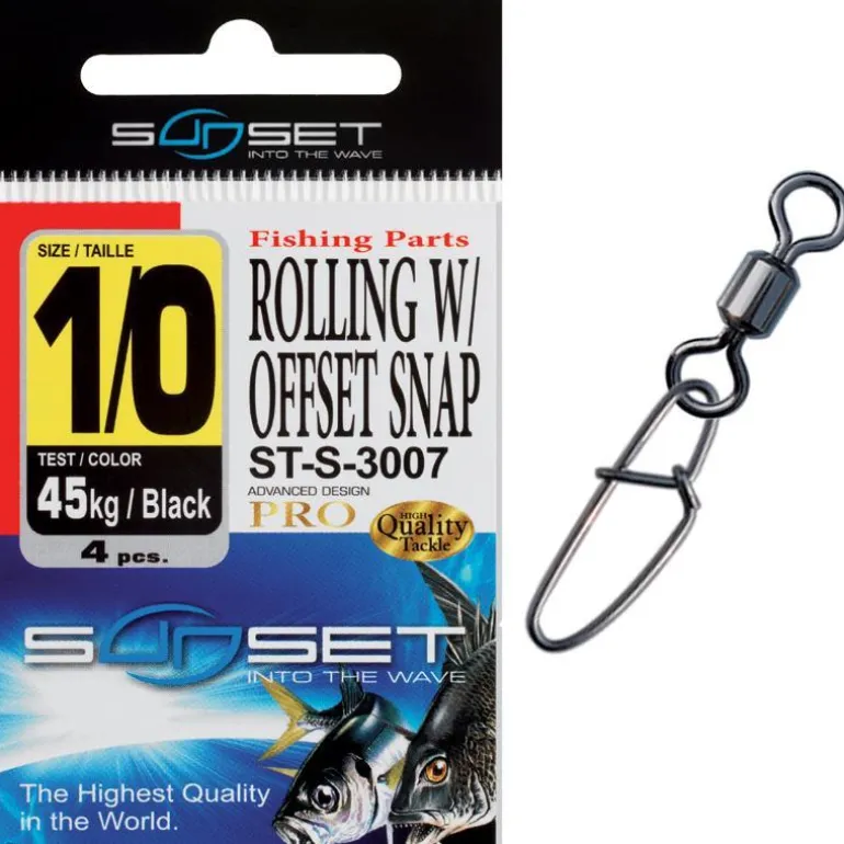 Emerillon Agrafe Mer Sunset Rolling W / Offset Snap St-S-3007 - Pack