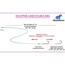 Hamecon Monté Hayabusa Snapper Adjustable Rig Ex304