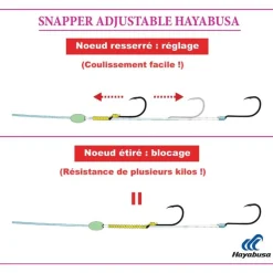 Hamecon Monté Hayabusa Snapper Adjustable Rig Ex304