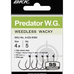 Hameçon Simple Bkk Predator Wg Weedlees