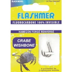 Hameçons Montés Flashmer Crabe Wishbone