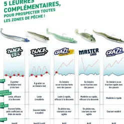 Kit Leurre Souple Arme Fiiish Double Combo Crazy Sand Eel 120 + Tête Plombée Off Shore