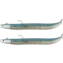 Kit Leurre Souple Arme Fiiish Double Combo Crazy Sand Eel 180 + Tête Plombée Off Shore