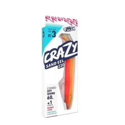 Kit Leurre Souple Arme Fiiish Combo Crazy Sand Eel 220 + Tête Plombée Off Shore