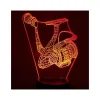 Lampe Kisskiss Metal 3D Led Illusion - Moulinet Spinning