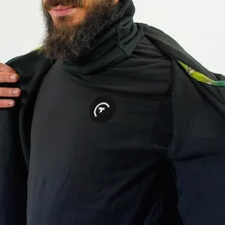 Sweat À Capuche Zippé Pêche Personnalisable Sur Vos Traces - Noir