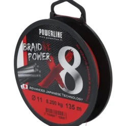 Tresse Powerline Braid Power X8 Rouge - 300M