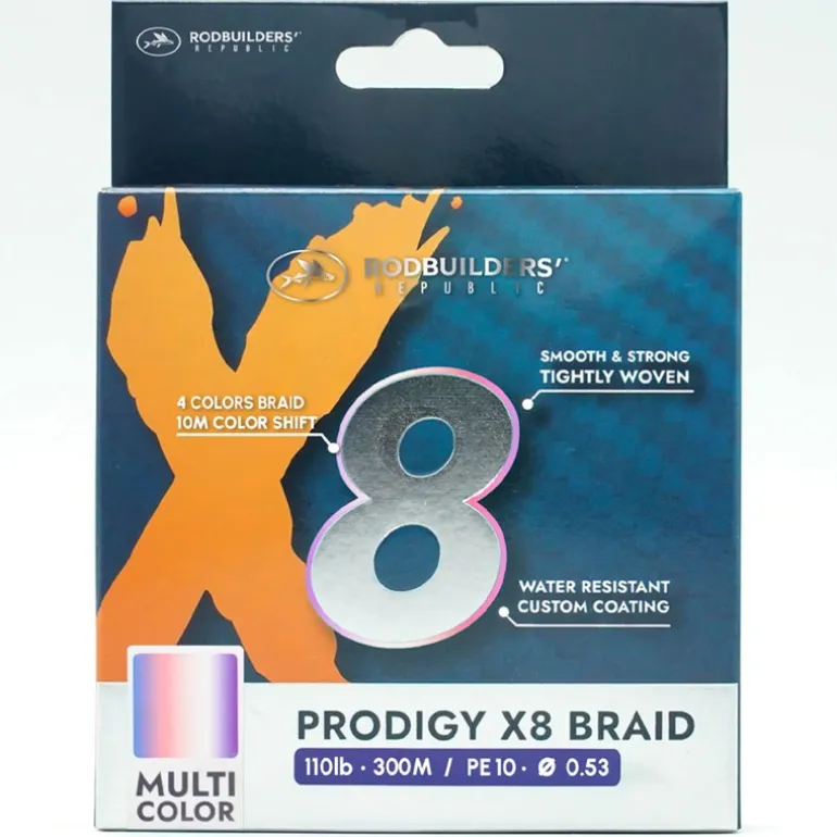 Tresse Rodbuilders Republic Prodigy X8 Braid - Multi - 300M