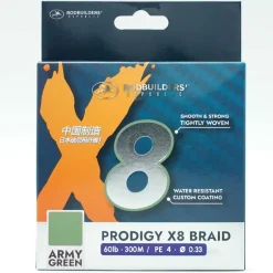 Tresse Rodbuilders Republic Prodigy X8 Braid - Army Green - 300M