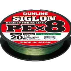 Tresse Sunline Siglon Braid Pe 8X Vert Fonce - 300M