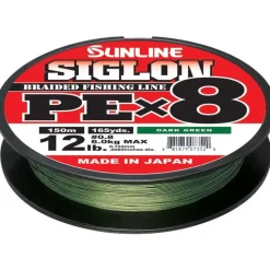 Tresse Sunline Siglon Braid Pe 8X Vert Fonce - 150M